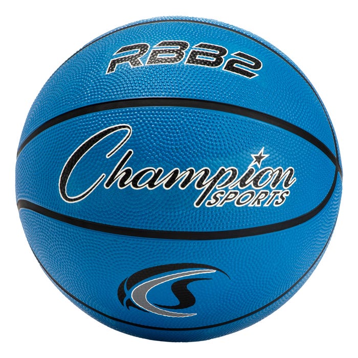 Champion Sports Rubber Basketball, Youth, Size 5, Blue