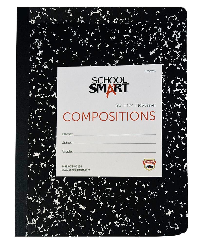 School Smart Picture Story Composition Book, 9-3/4 x 7-1/2 Inches, 100 Sheets 1335763