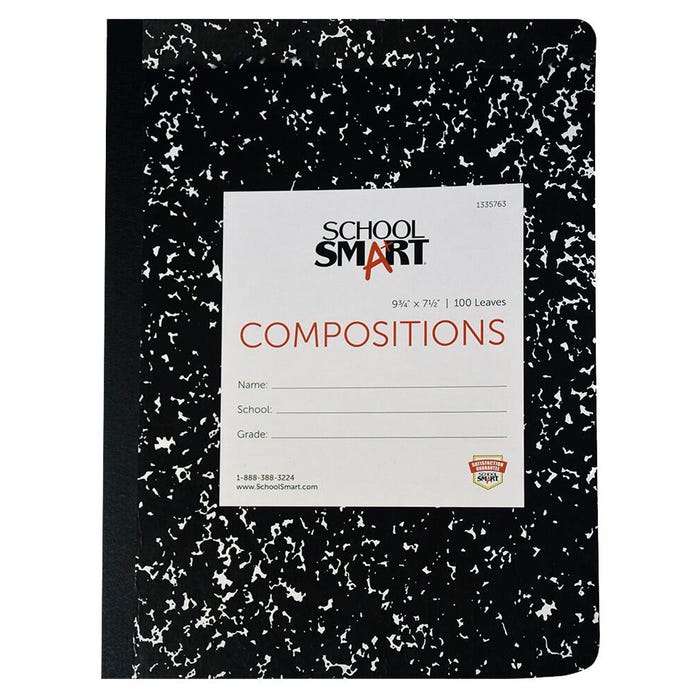 School Smart Picture Story Composition Book, 9-3/4 x 7-1/2 Inches, 100 Sheets