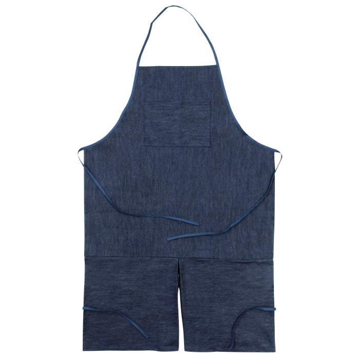 Creativity Street Heavy Duty Denim Wheel Thrower Apron, 42 Inches, Navy