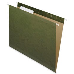Nature Saver Recycled Hanging File Folders, Letter, 1/3 Cut Tabs, Green, Pack of 25