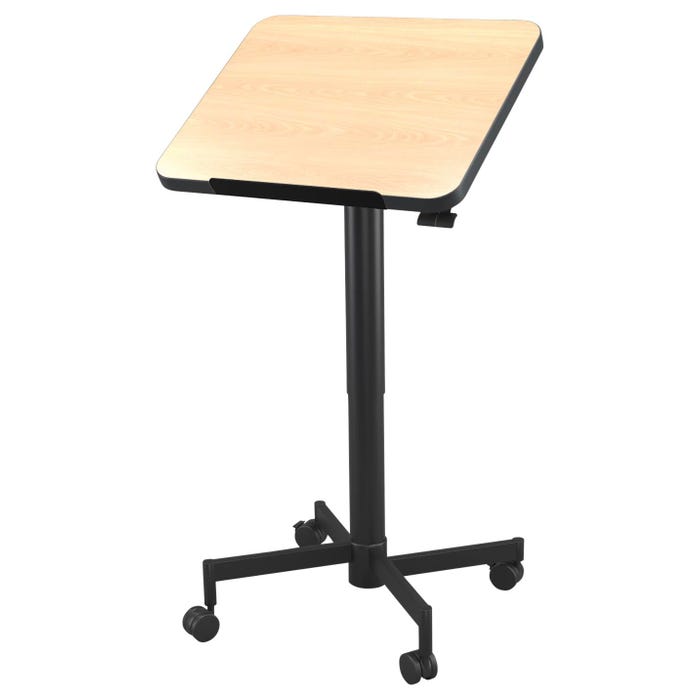 Classroom Select Tilt-N-Nest Adjustable Height Podium, Black Frame, 20 x 26 x 29 - 44-1/2 inches