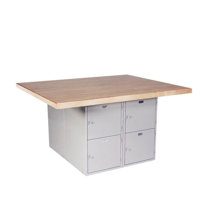 Montisa 4 Station Workbench with 8 Lockers