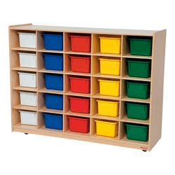 Wood Designs Storage Cabinet with Trays, Plywood, Tuff Gloss UV, 48 x 15 x 38 Inches