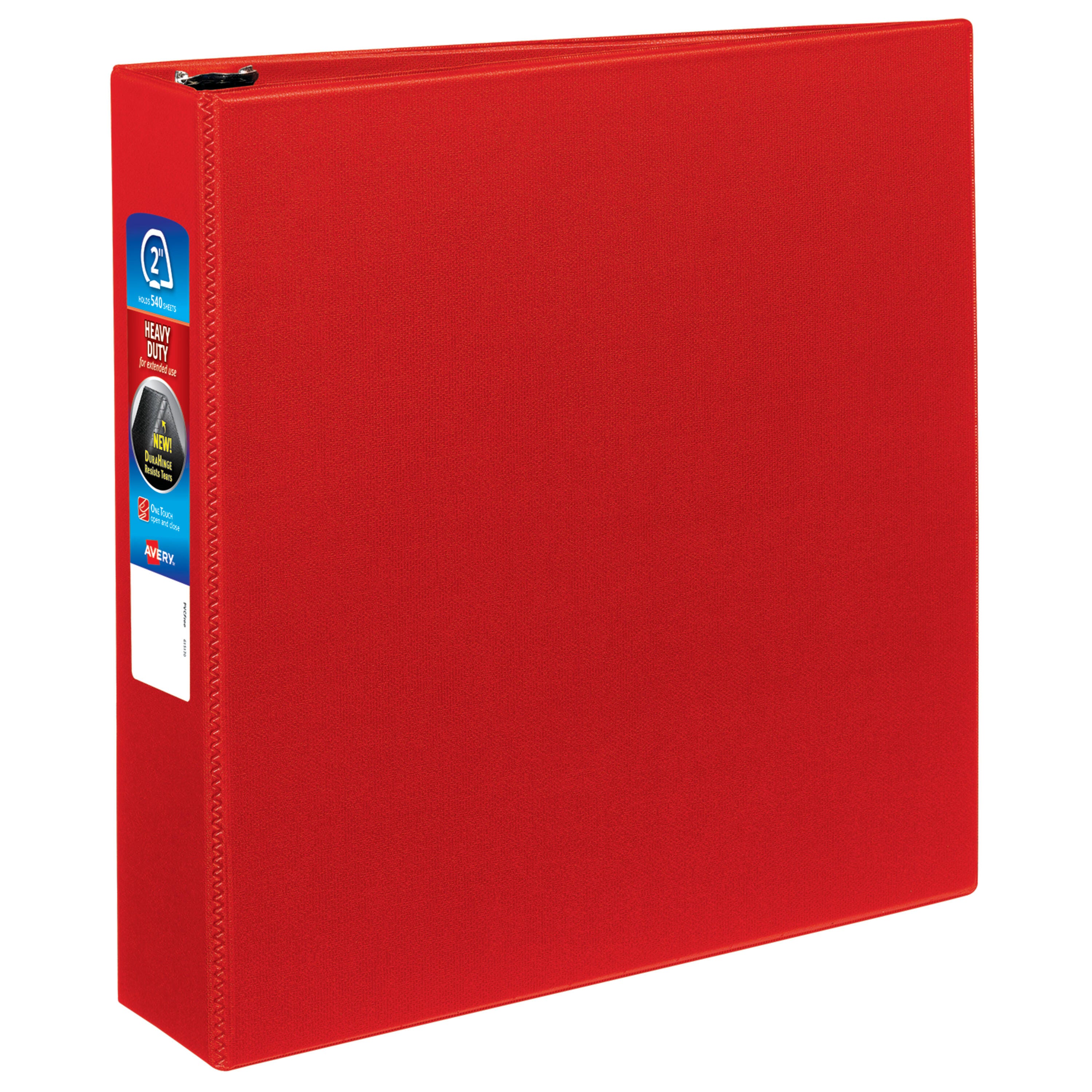 Avery Heavy Duty Binder, 2 Inch D-Ring, Red 1054780