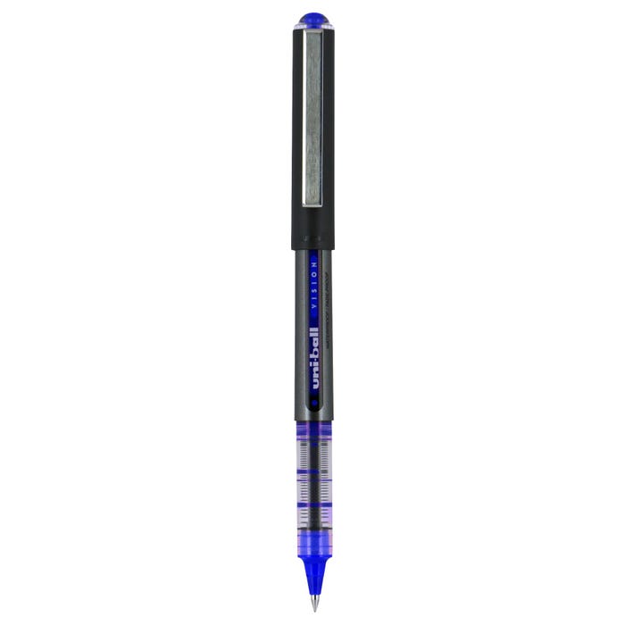 uniball Vision Stick Roller Ball Pen, 0.5 mm Micro Tip, Blue