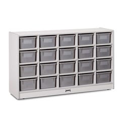 Jonti-Craft Rainbow Accents 20-Cubbie Tray Mobile Storage Unit, 60 x 15 x 29-1/2 Inches 4000575
