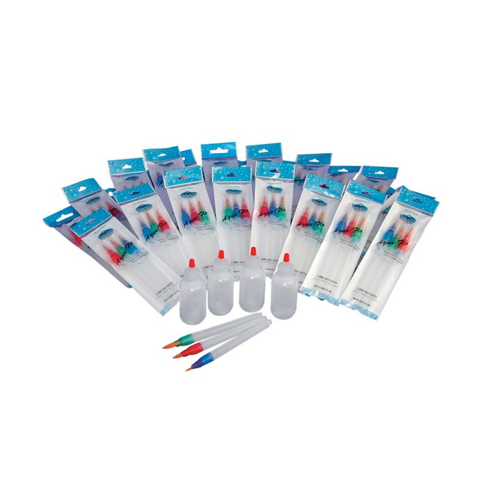 Royal & Langnickel Aqua-Flo Watercolor Brush Assortment, Assorted Sizes, Pack of 40
