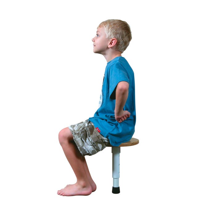 Abilitations Single Leg Round T-Stool, 10 to 14 Inch Adjustable Height Seat