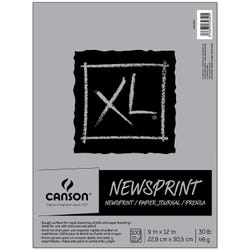 Canson XL Newsprint Pad, 9 x 12 Inches, 30 lb, 100 Sheets
