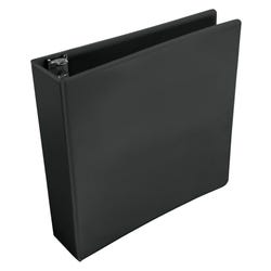 School Smart Round Ring View Binder, Polypropylene, 2 Inches, Black 086395