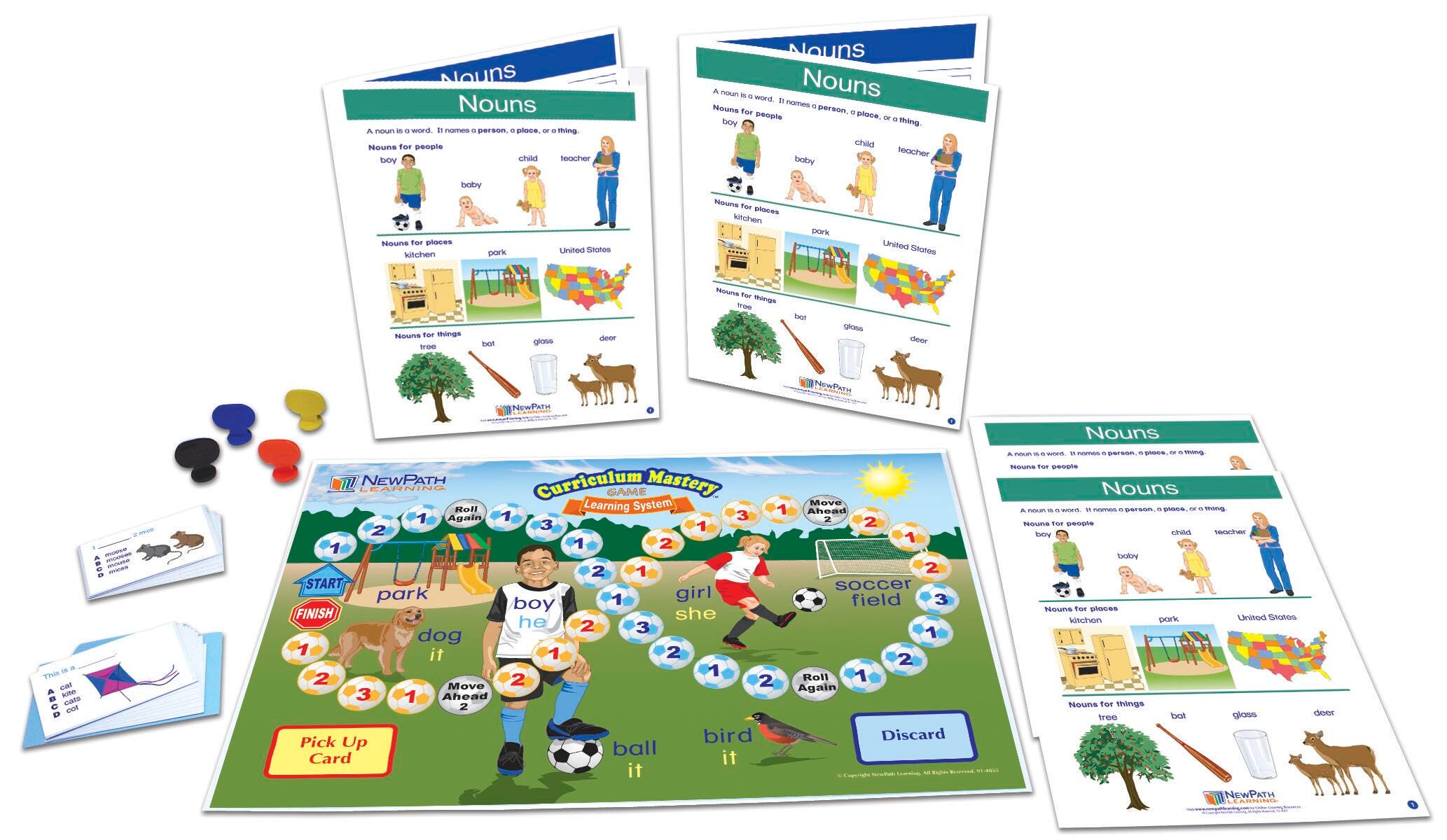 Image for NewPath Learning Nouns Learning Center Game, Grades 1 to 2 from School Specialty