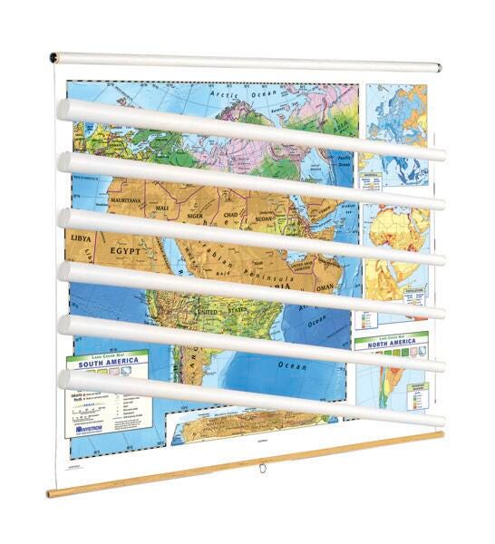 Nystrom Land Cover Map Continents and Regions Set, Item Number 1398279