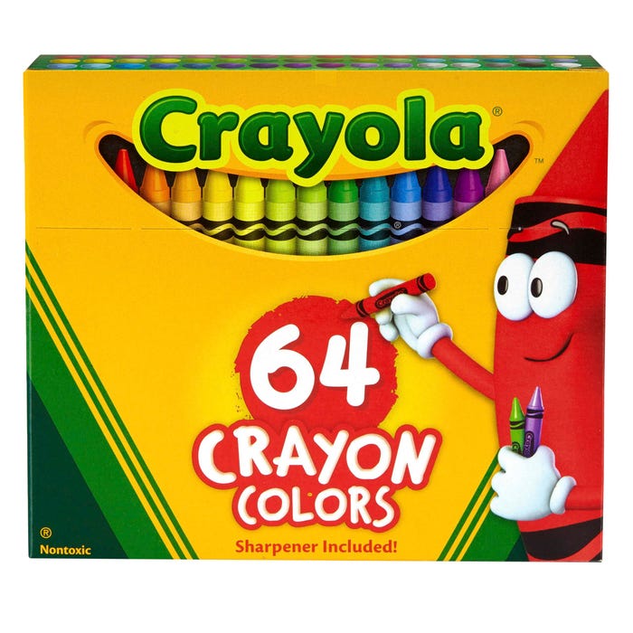 Crayola Crayons, Assorted Colors, Set of 64