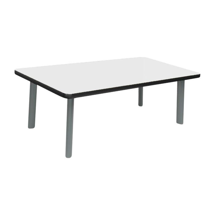 Classroom Select Coffee Table, Rectangle Top, Titanium Base