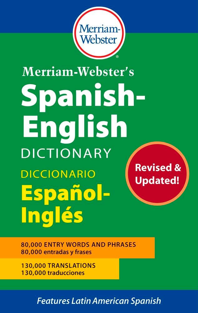 Merriam-Webster’s Spanish-English Dictionary, Hardcover, Item Number 2090542