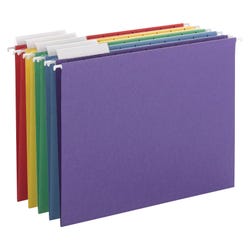 Smead Hanging File Folder, Letter Size, 1/3 Cut Tabs, Assorted Colors, Set of 25