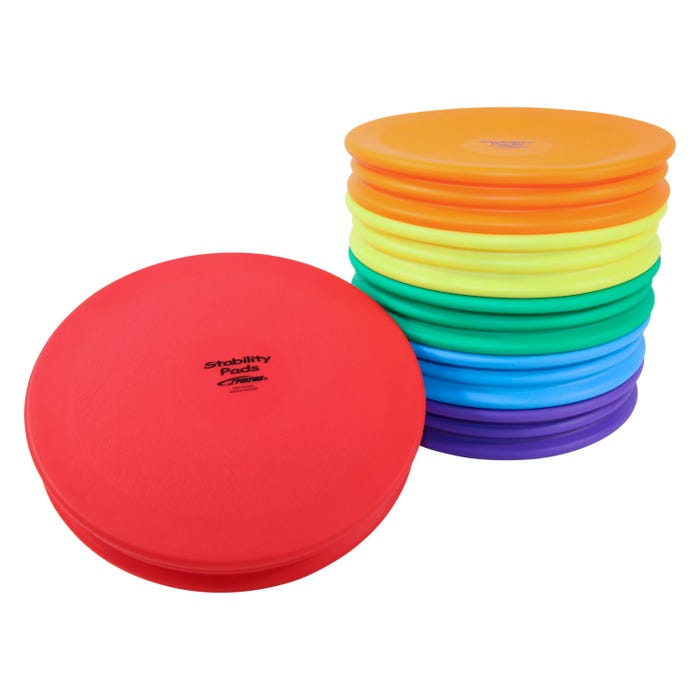 Sportime StabilityPads, 12-3/4 Inches, Assorted Colors, Set of 6