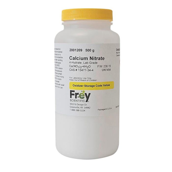 Frey Scientific Calcium Nitrate 4-Hydrate, Lab Grade, 500g