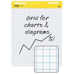 Post-It Self-Stick Easel Pad, 25 x 30 Inches, Grid Ruled, White, 30 Sheets, Pack of 2 1438936