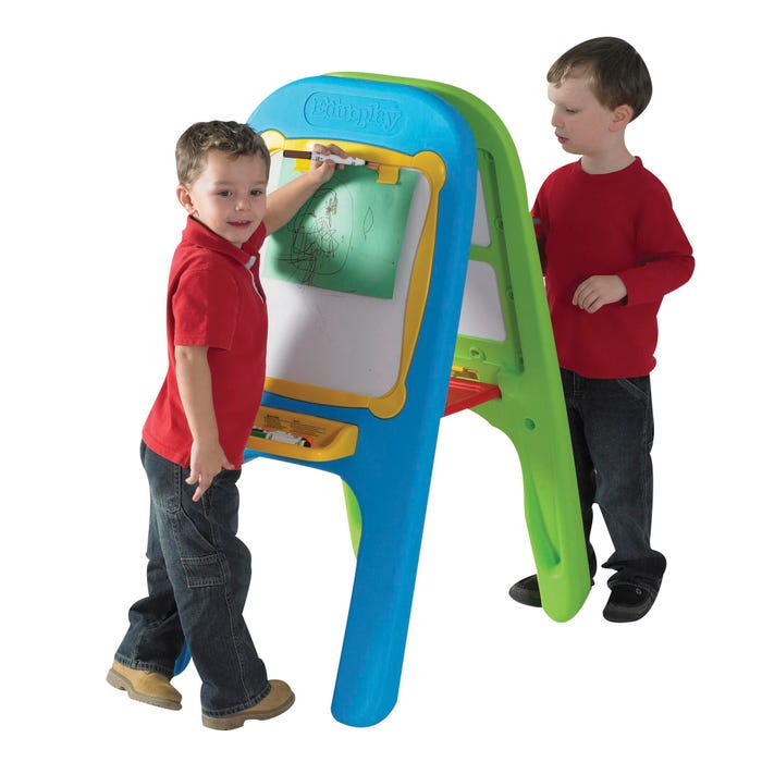 Children's Factory Indoor/Outdoor Molded Double Easel, 30-1/2 x 21 x 43 Inches
