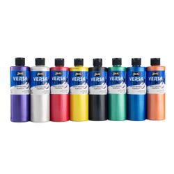 Sax Versatemp Heavy-Bodied Tempera Paint, 1 Pint Bottles, Assorted Pearlescent Colors, Set of 8 1440733