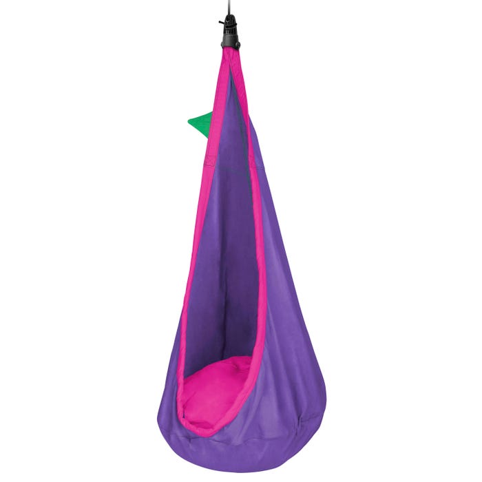 LA SIESTA Joki Organic Cotton Kids Hanging Nest, 28 x 58 Inches, Purple
