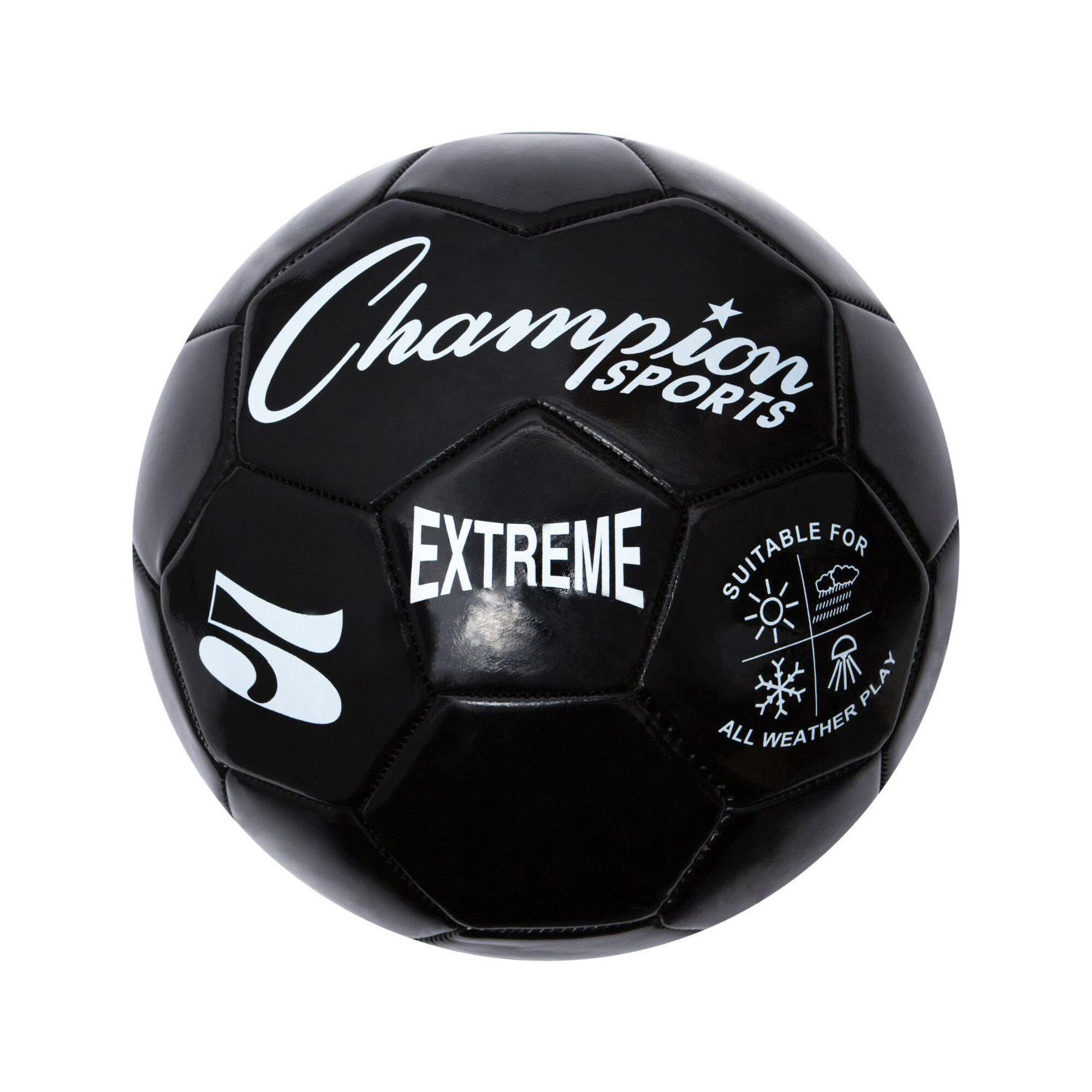 Champion Sports Extreme Series Size 5 Soccer Ball, Black 1592983
