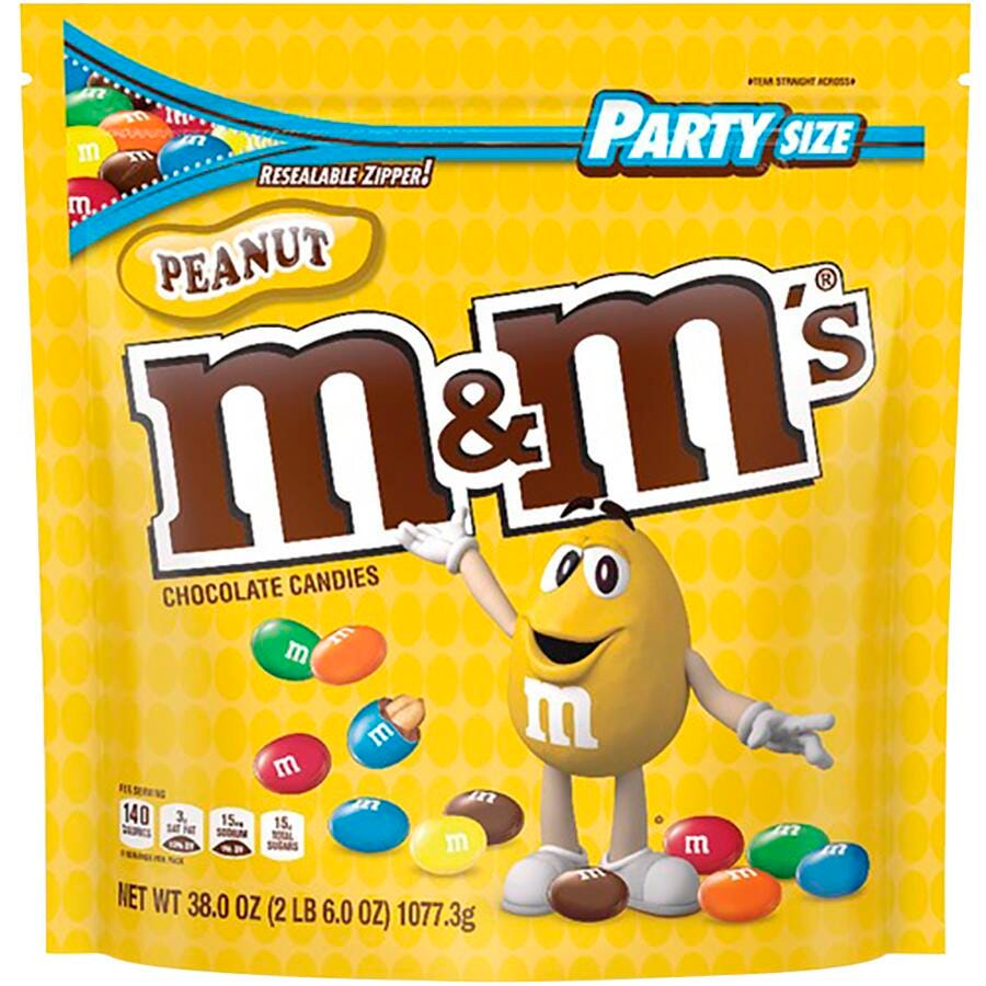 M&M's Peanut Chocolate Candies, 2.37 Pound Bag, Item Number 2050212