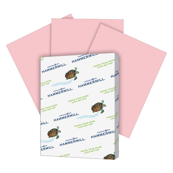 Hammermill Copy Paper, 8-1/2 x 11 Inches, 20 lb, Pink, 500 Sheets
