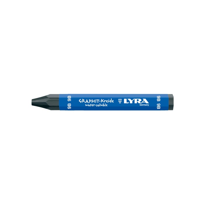 Lyra Water Soluble Graphite Crayons, 9B Hardness, Pack of 12
