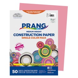 Prang Medium Weight Construction Paper, 9 x 12 Inches, Pink, 50 Sheets 201208