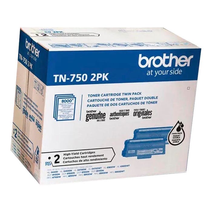Brother Ink Toner Cartridge, TN7502PK, Black