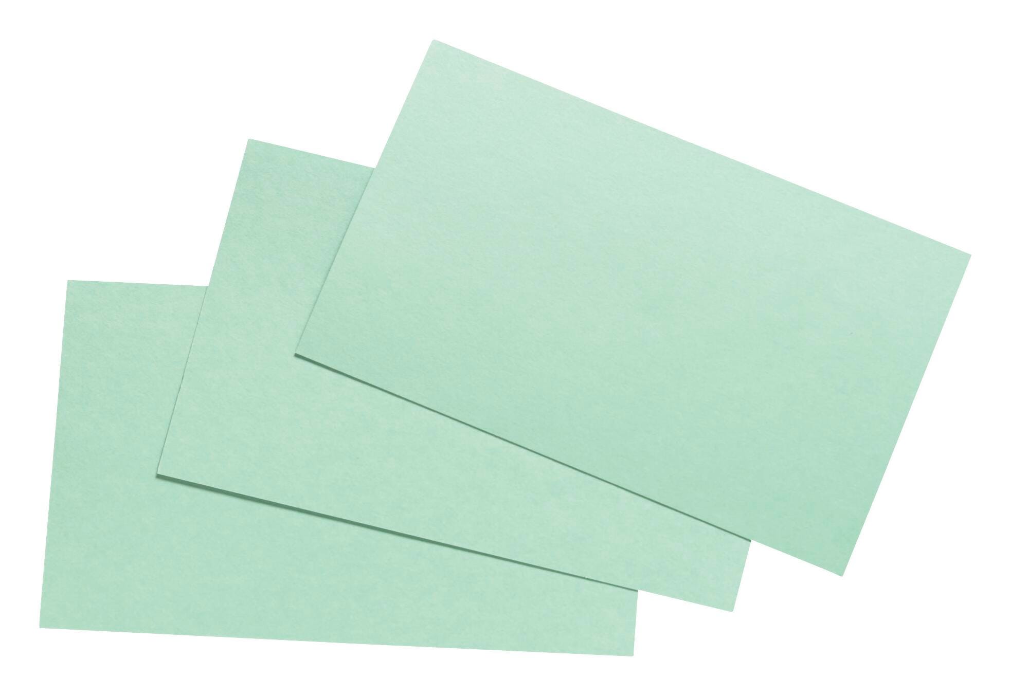 Image for School Smart Blank Plain Index Card, 3 x 5 Inches, Green, Pack of 100 from School Specialty