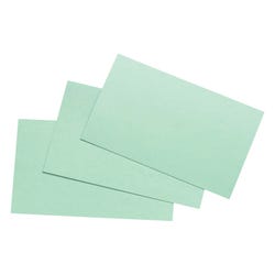 Image for School Smart Blank Plain Index Card, 3 x 5 Inches, Green, Pack of 100 from School Specialty