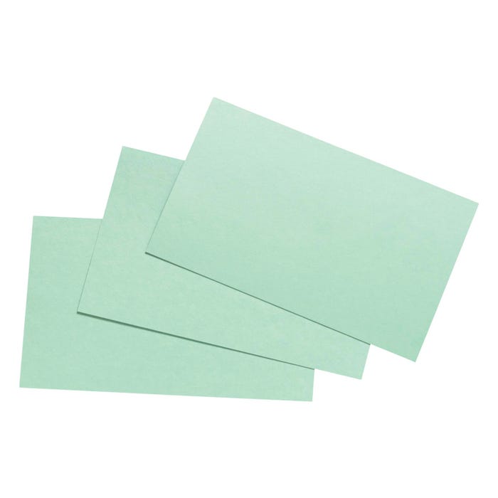 School Smart Blank Plain Index Card, 3 x 5 Inches, Green, Pack of 100