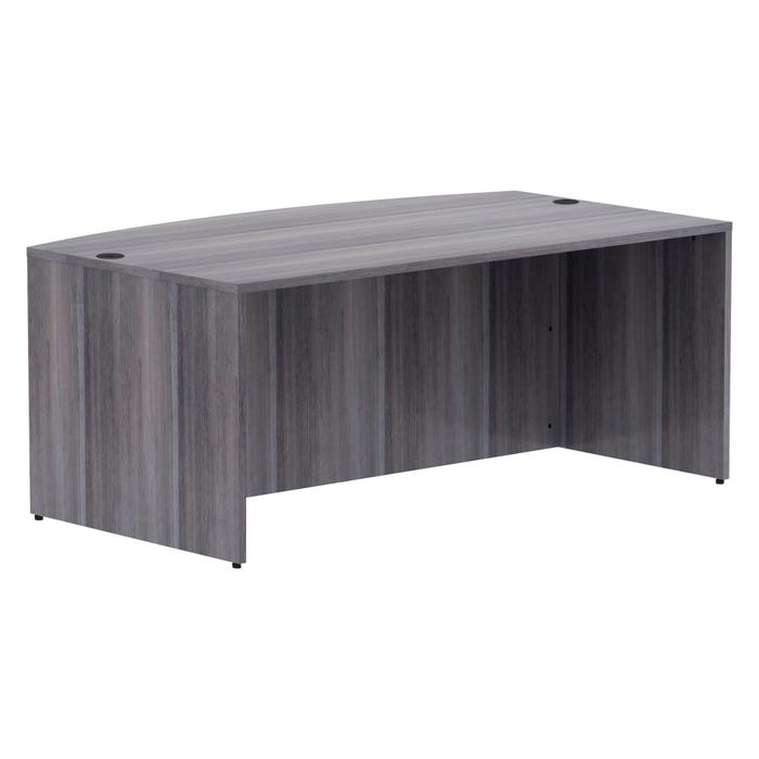 Classroom Select Laminate Bow Front Desk Shell, 70-7/8 x 41-3/8 x 29-1/2 Inches, Weathered Charcoal