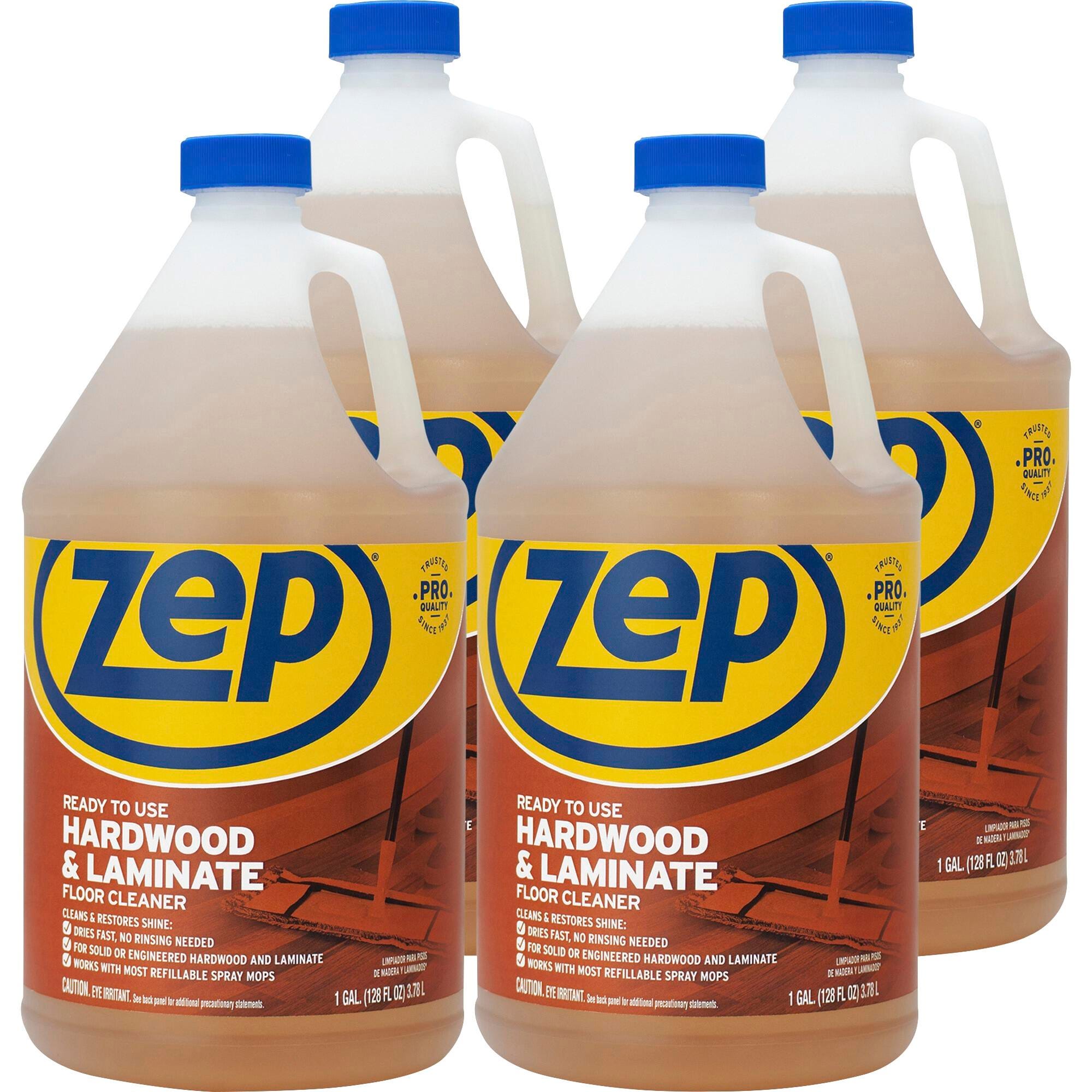 Zep Hardwood & Laminate Floor Cleaner, 128 Fluid Ounces, Brown Carton of 4, Item Number 2050393