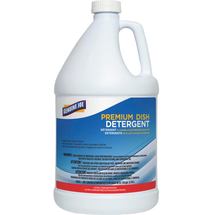 Genuine Joe Dish Detergent, Concentrated, 1 Gallon, Blue