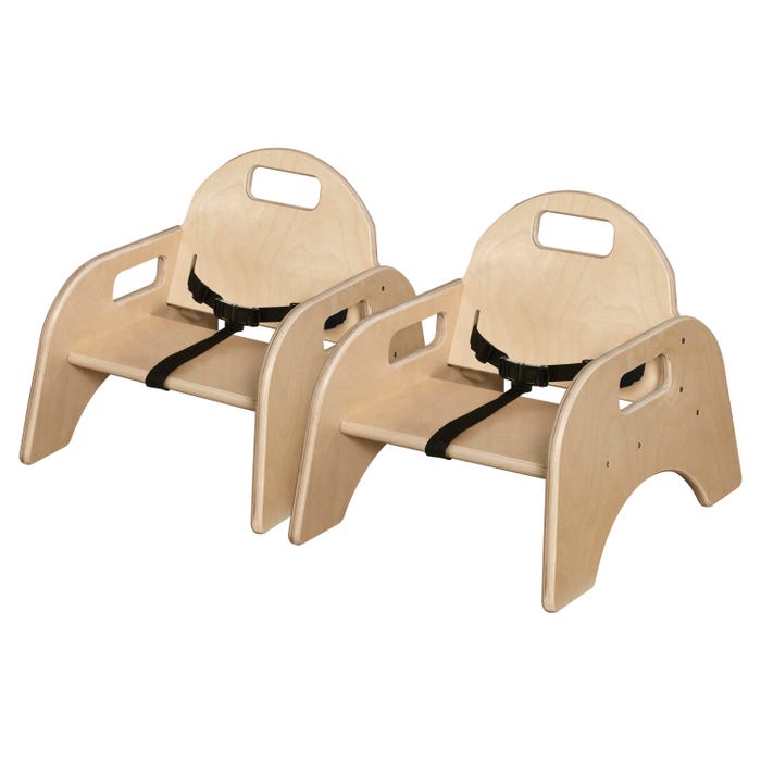Wood Designs Woodie Chair, 5-Inch Seat Height, 13-1/2 x 15-1/4 x 13-3/8 Inches, Natural, Set of 2