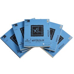 Canson XL Watercolor Pad, Wireless, 12 x 18 Inches, 140 lb, 30 Sheets, Pack of 6