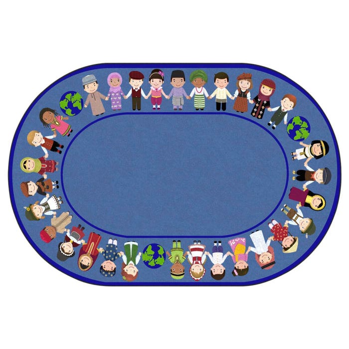 Childcraft The World is in Our Hands Carpet, Oval