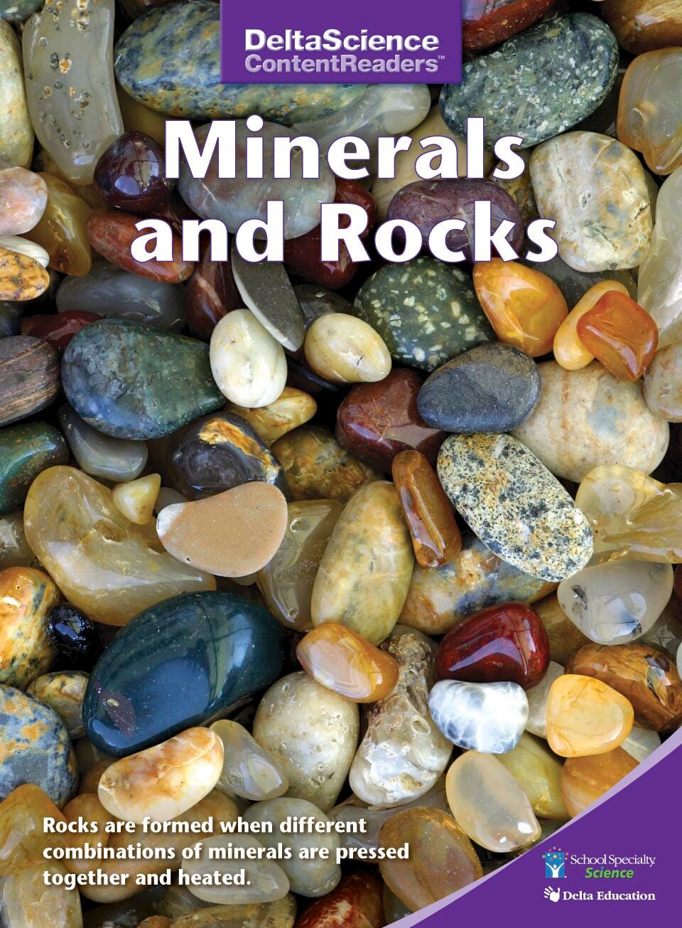 Delta Science Content Readers Minerals, Rocks and Fossils Purple Book, Pack of 8, Item Number 1278132