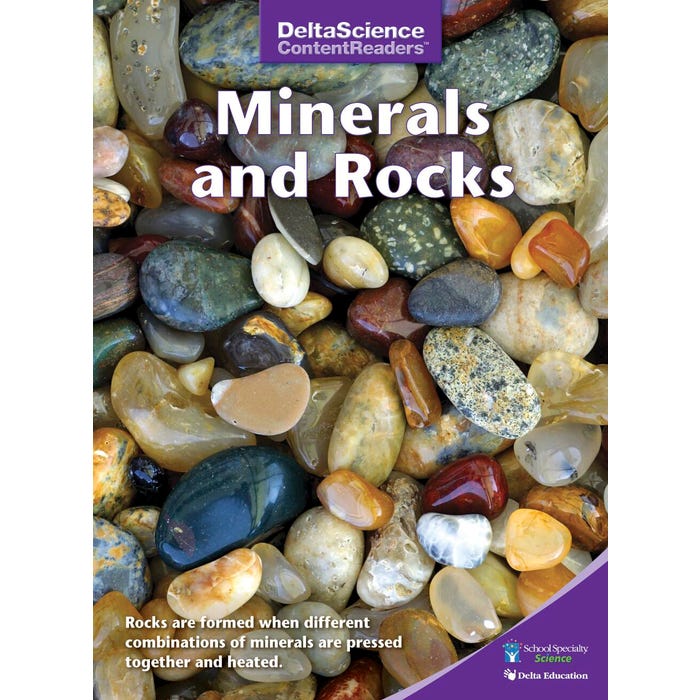 Delta Science Content Readers Minerals, Rocks and Fossils Purple Book, Pack of 8
