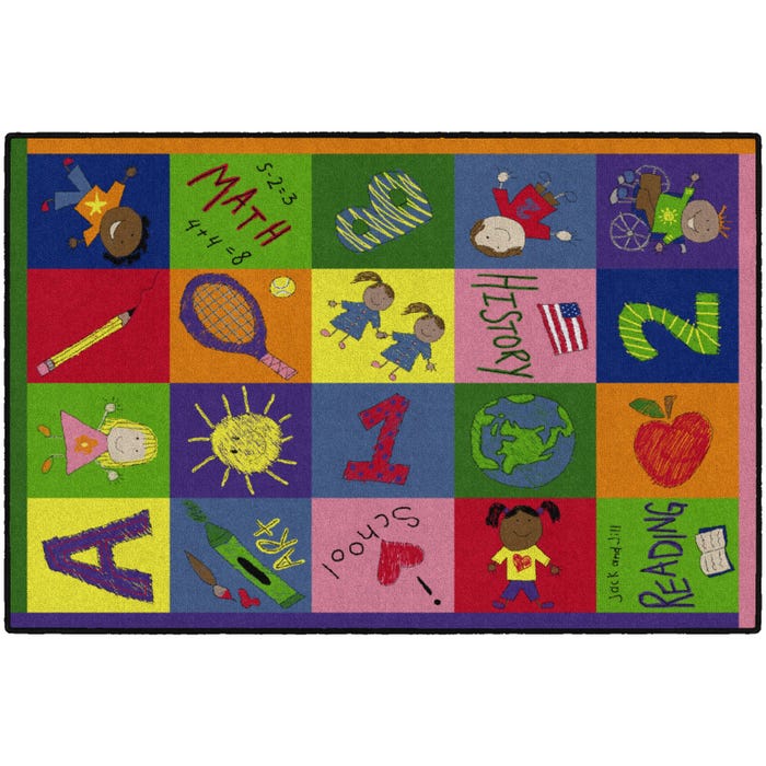 Flagship Carpets Primary Pictures Carpet, Rectangle