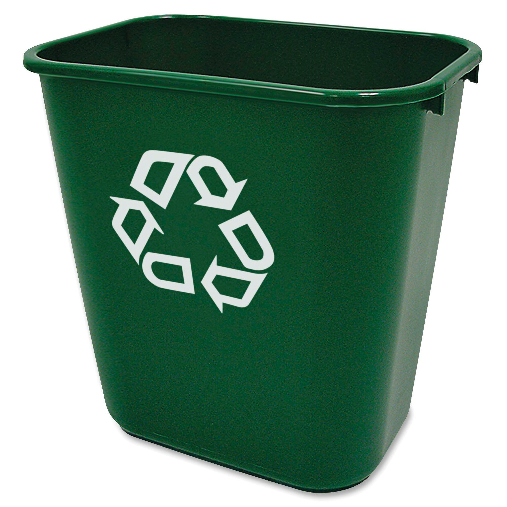 Image for Rubbermaid Commercial Recycling Symbol Container, Green, Pack of 12 from School Specialty