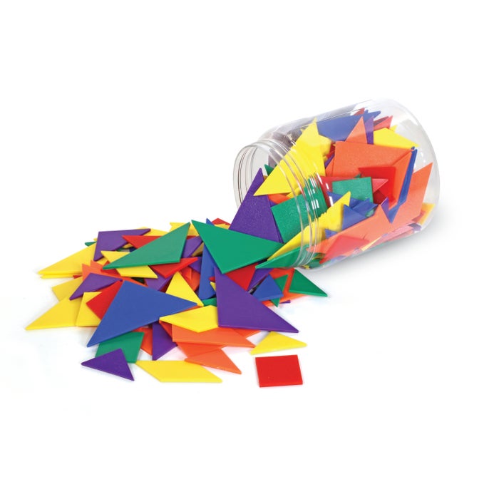 Learning Resources Tangrams Classroom Pack, 6 Colors, Set of 30