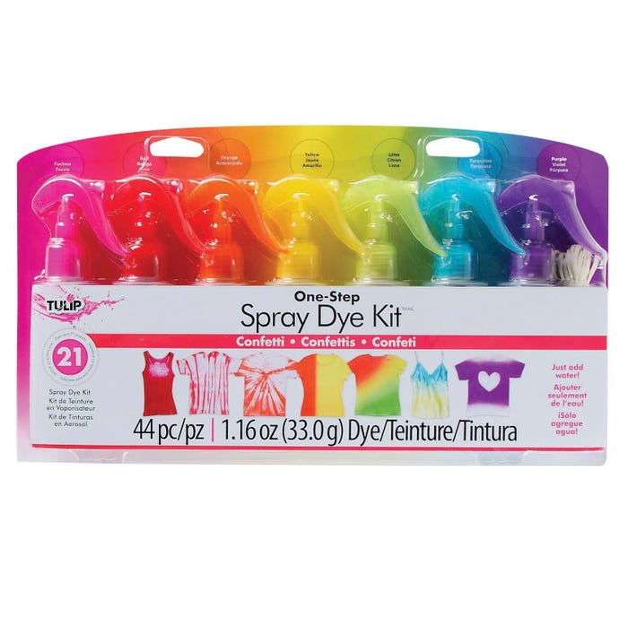 Tulip One-Step Spray Dye Kit, Assorted Colors