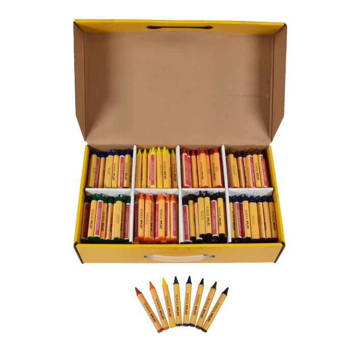 School Smart Crayons, Large Size, Assorted Colors, Pack of 400