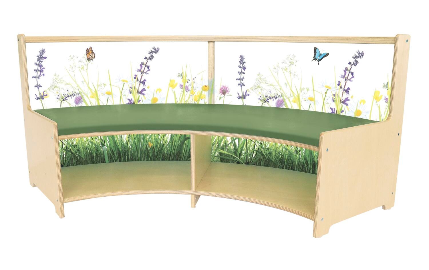 Nature View Curve Out Sofa, 56-3/4 x 17 x 24-1/4 Inches 2087376